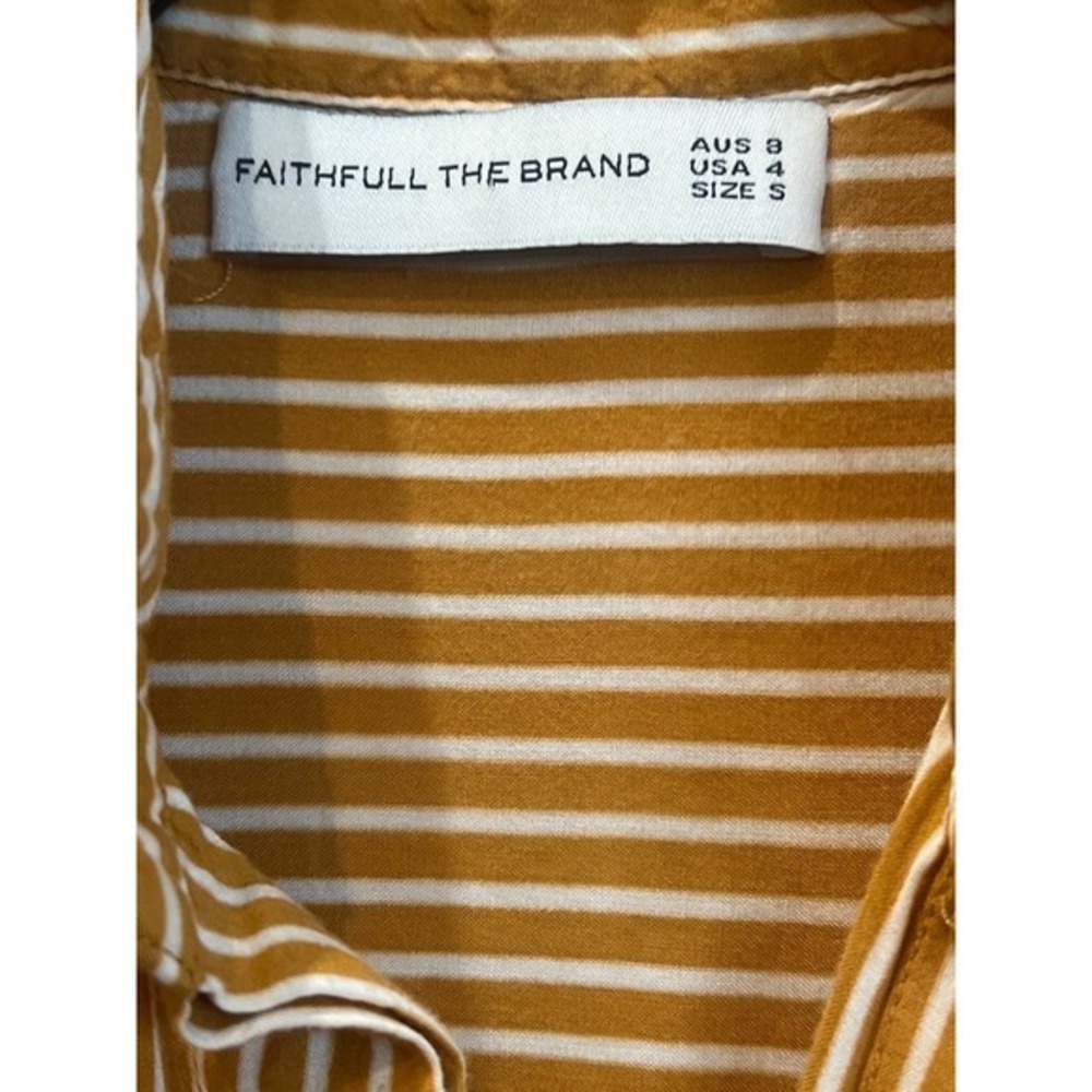 FAITHFULL THE BRAND Stripe Oversized‎ Button Down Shirt Dress Size S - Picture 3 of 7